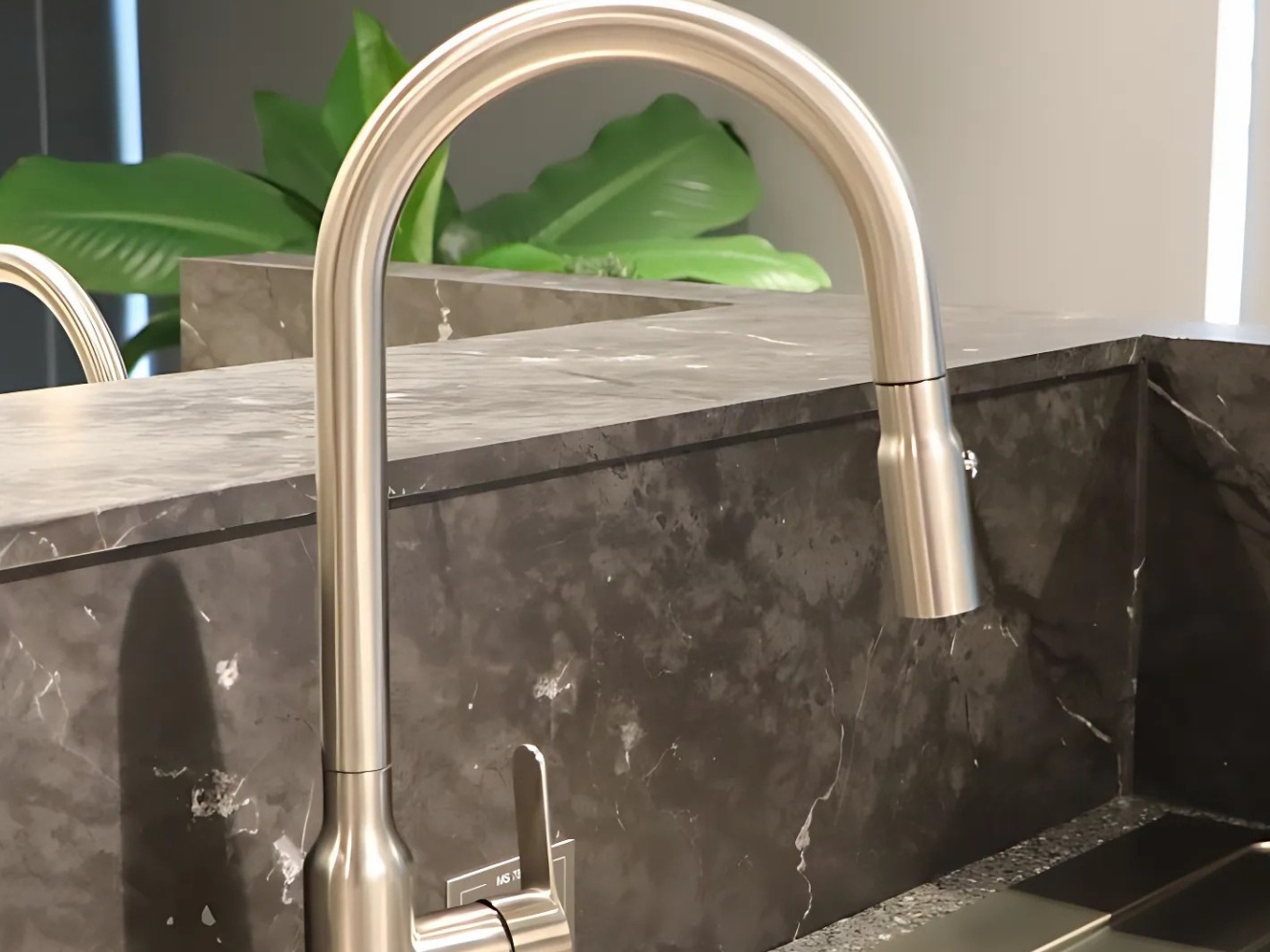 Vòi rửa bát dây rút nóng lạnh Malloca K046-SS 