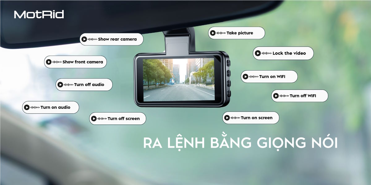 Điều khiển bằng giọng nói – Lái xe an toàn, rảnh tay Camera hành trình MotRid