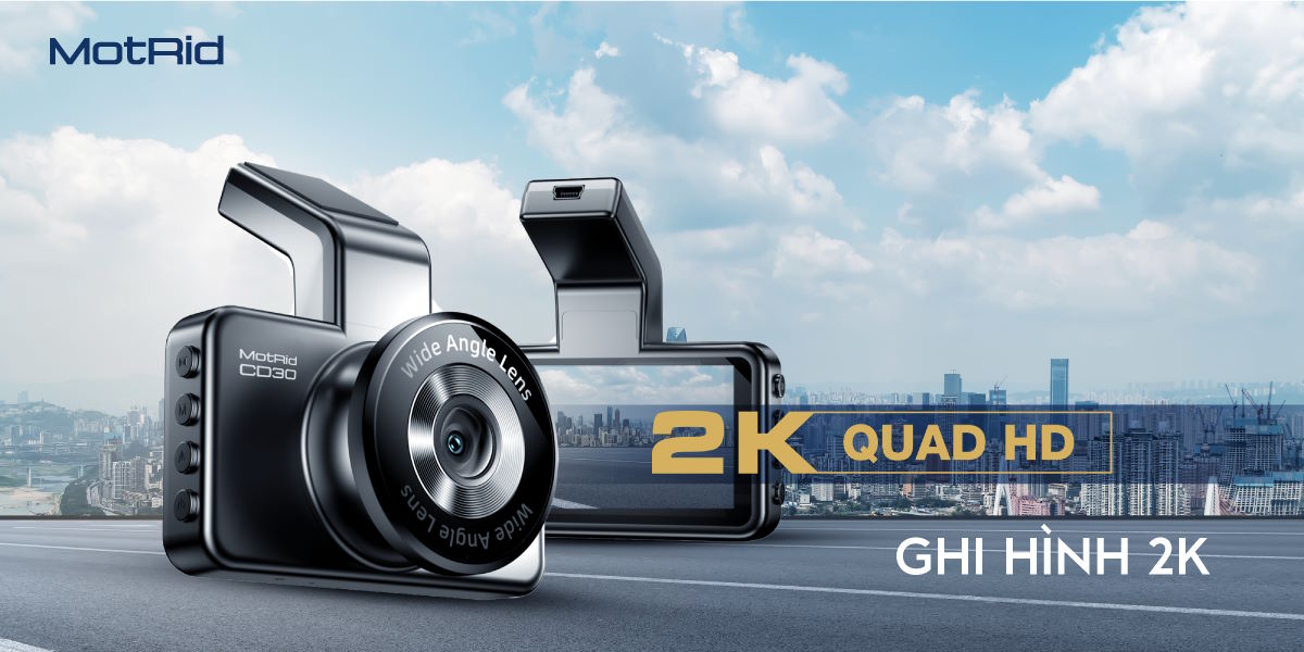 Ghi hình độ phân giải cao – Chi tiết rõ ràng Camera hành trình MotRid CD30 3K Wifi 2.4GHz