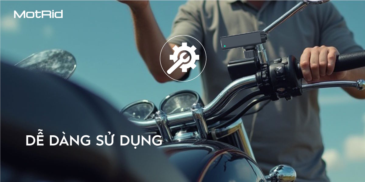 Thiết kế nhỏ gọn – Lắp đặt dễ dàng Camera hành trình xe máy MotRid