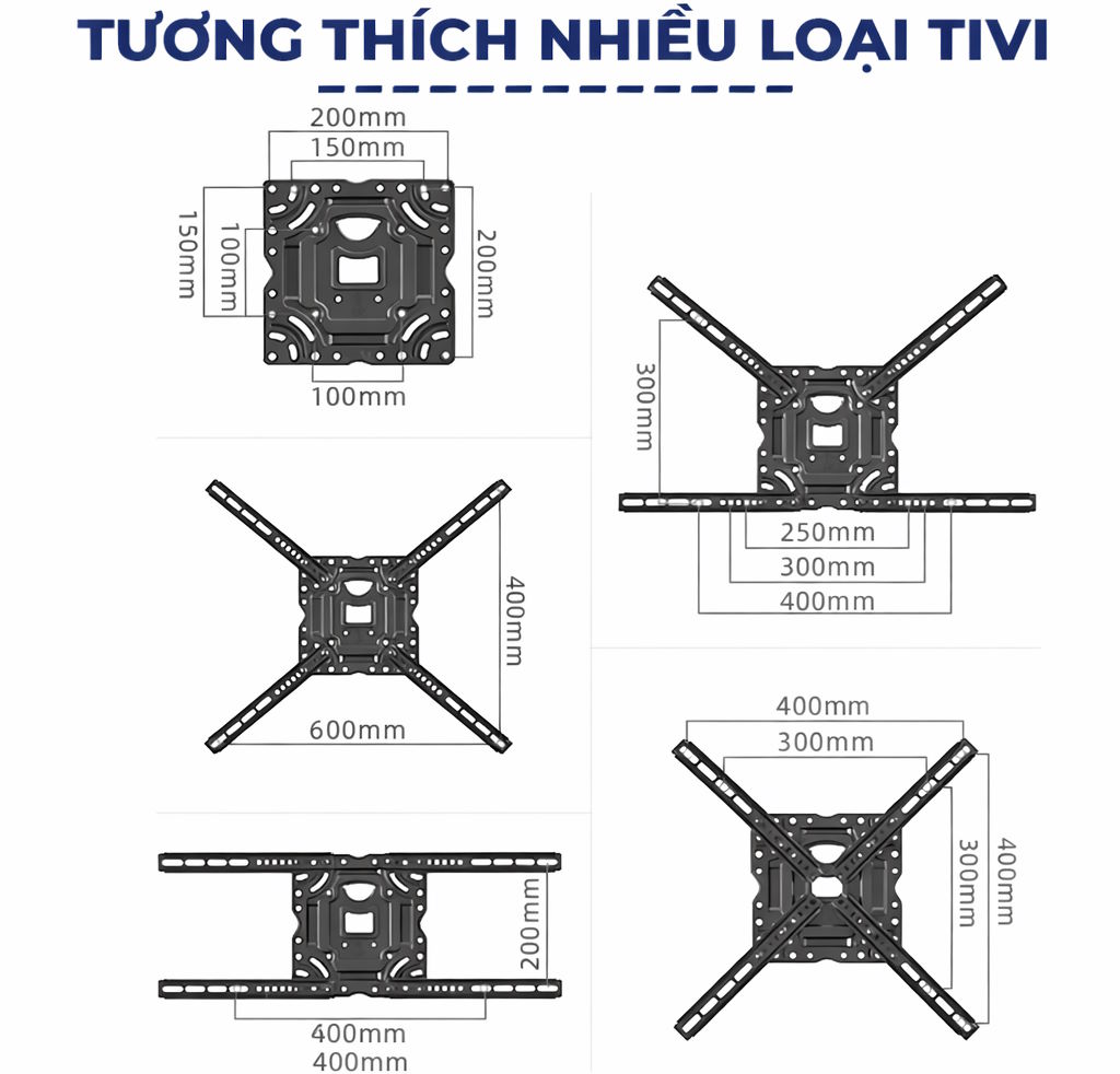 Giá treo tivi xoay góc đa năng ErgoTek E65 (32 - 75 inch)
