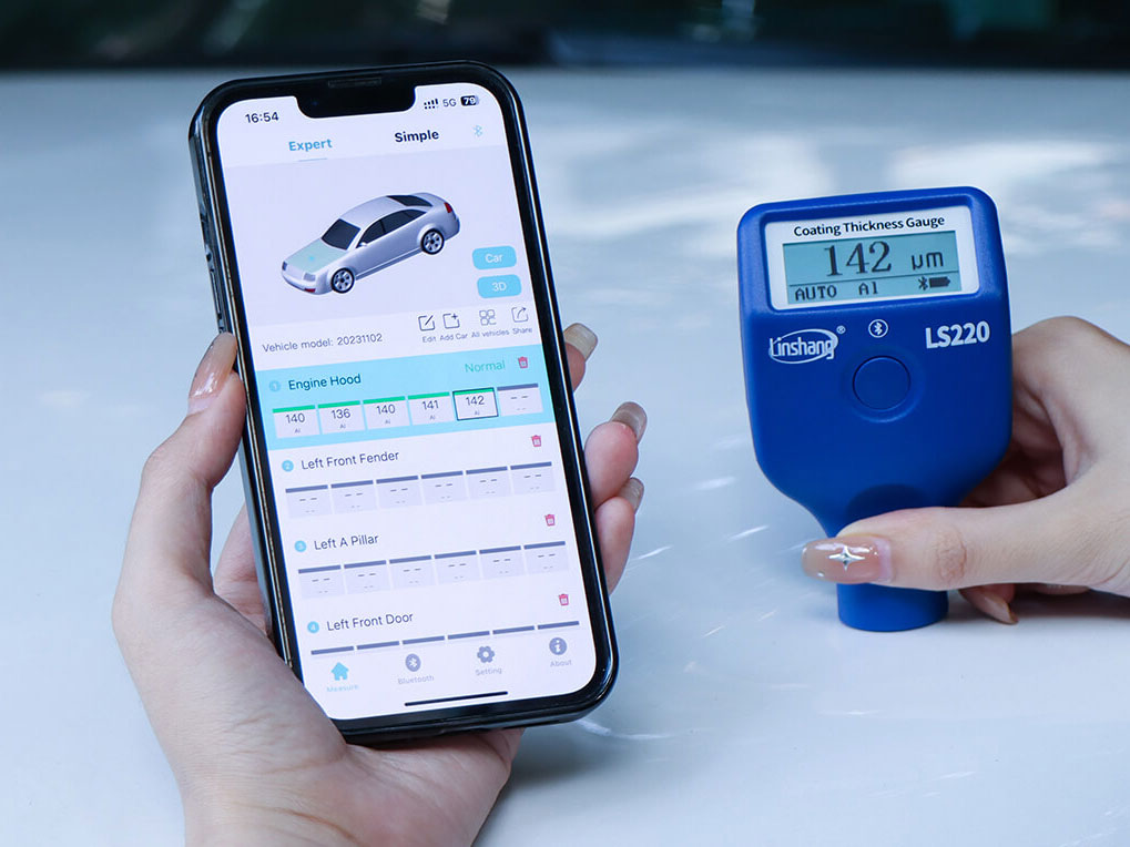 Máy đo độ dày lớp phủ có kết nối Bluetooth Máy đo độ dày lớp phủ