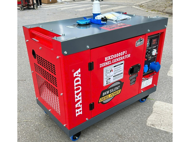 Máy phát điện chạy dầu 8KW Hakuda HKD8000P1