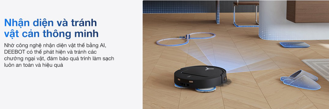 Ecovacs DEEBOT T50 PRO OMNI GEN 2 tránh vật cản thông minh Ecovacs DEEBOT T50 PRO OMNI GEN 2