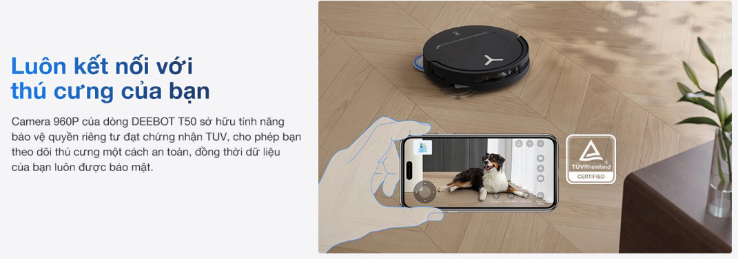 Robot hút bụi lau nhà theo dõi thú cưng an toàn Robot hút bụi lau nhà