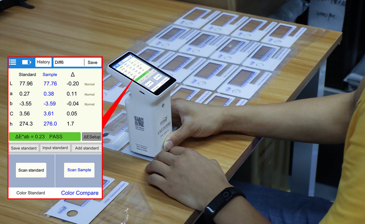 Máy đo màu có màn hình cảm ứng IPS Máy đo màu