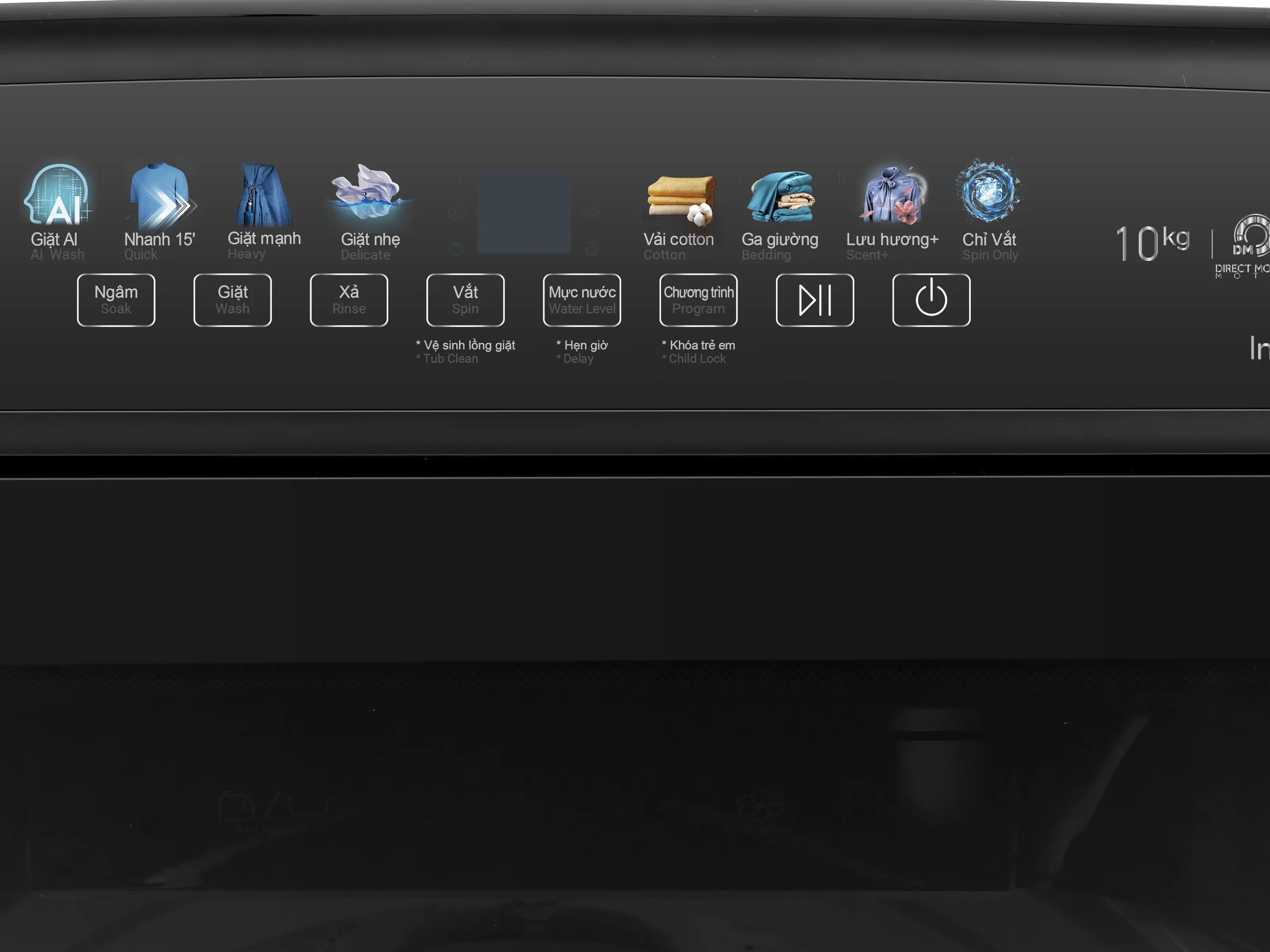 Máy giặt lồng đứng có 9 chương trình giặt Máy giặt lồng đứng