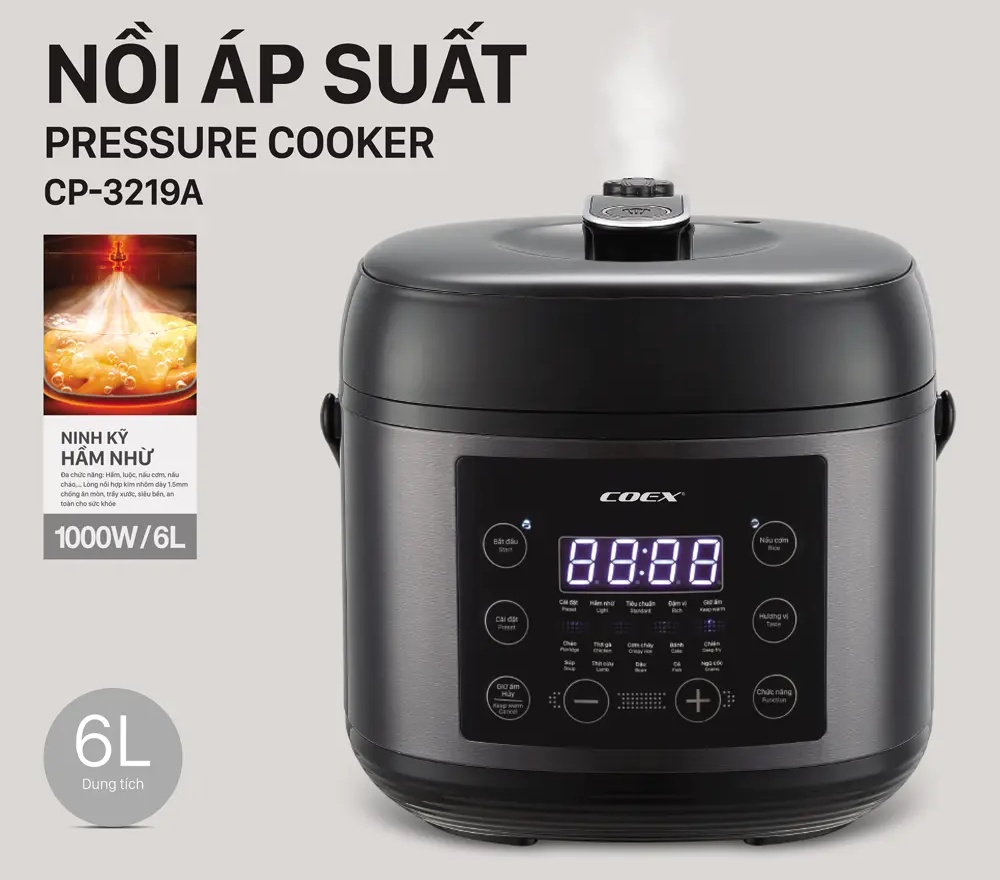 Nồi áp suất đa năng 6 lít Coex CP-3219A