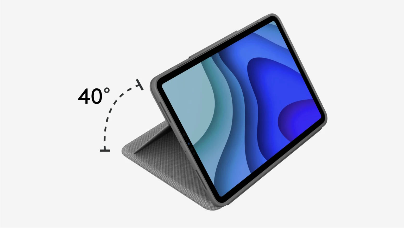 Góc xem điều chỉnh linh hoạt, luôn ổn định Keyboard Logitech Folio Touch for Ipad Air Gen