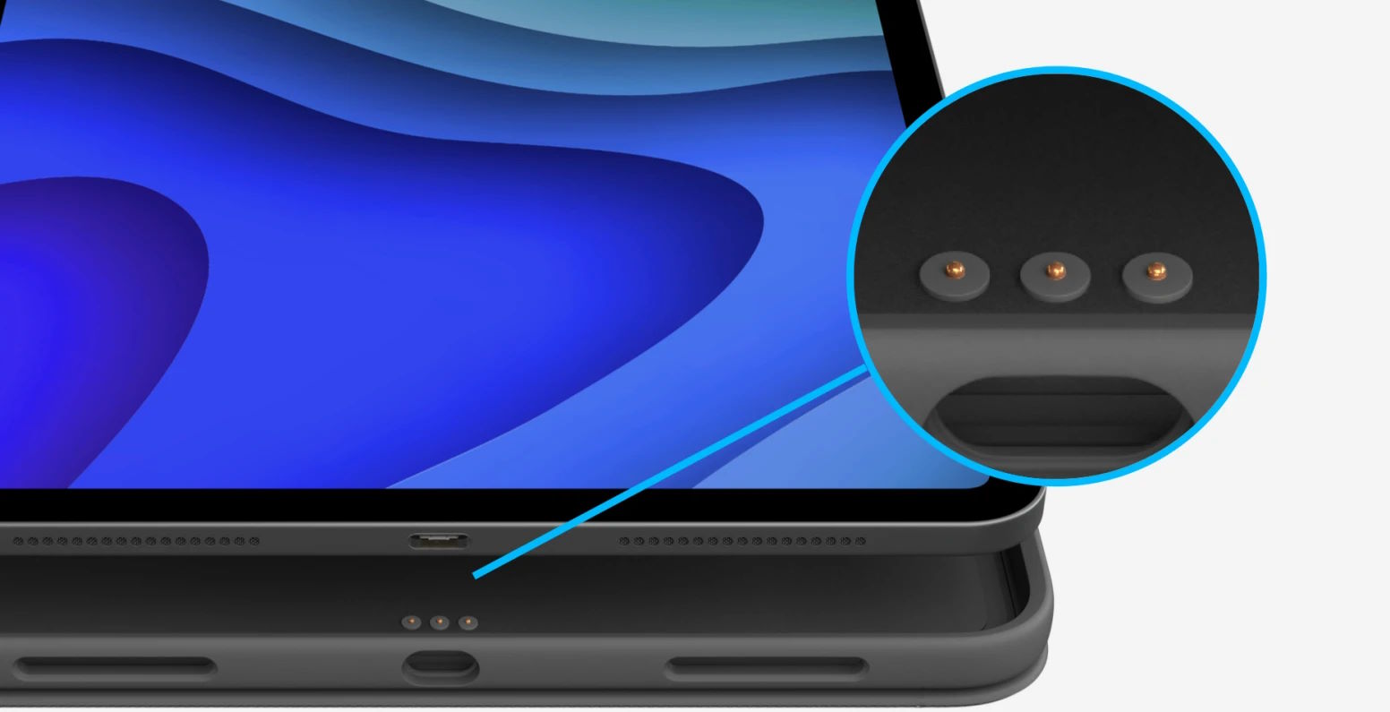 Kết nối tức thì, không cần pin Keyboard Logitech Folio Touch