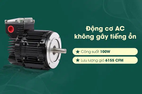 Quạt trần cánh gỗ có động cơ AC không gây tiếng ồn Quạt trần cánh gỗ