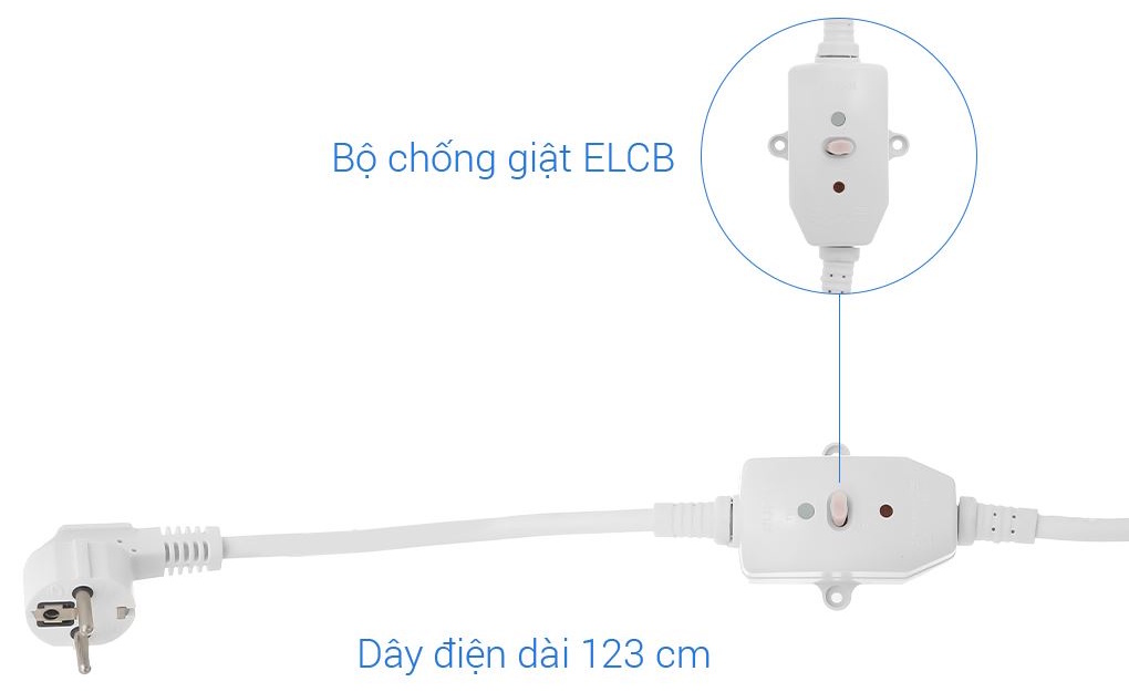 Máy nước nóng gián tiếp Atlantic có cầu dao chống giật ELCB Máy nước nóng gián tiếp Atlantic