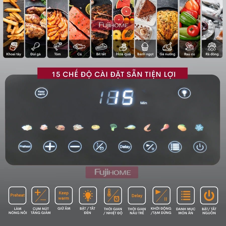 Nồi chiên không dầu Fujihome