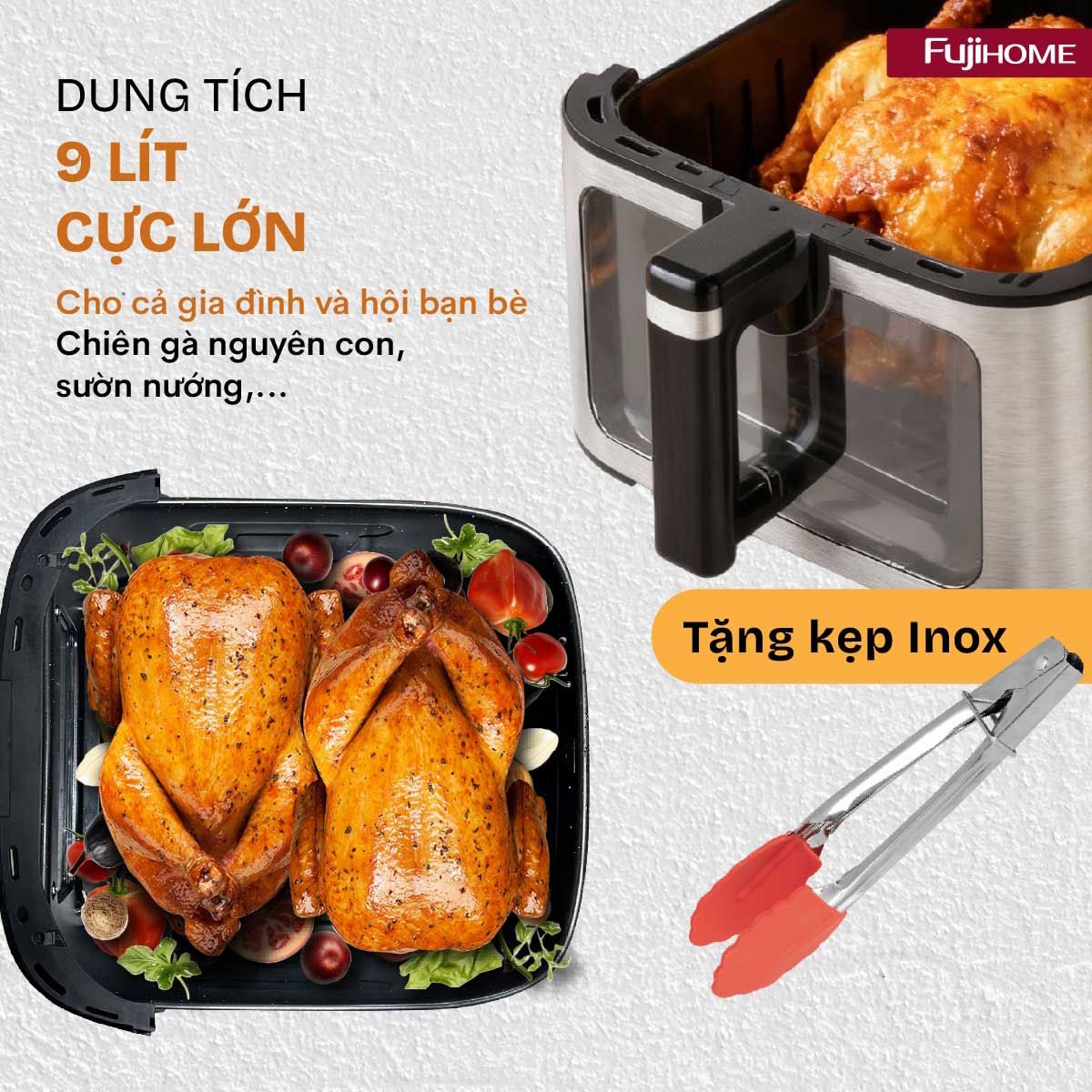 Nồi chiên không dầu Fujihome