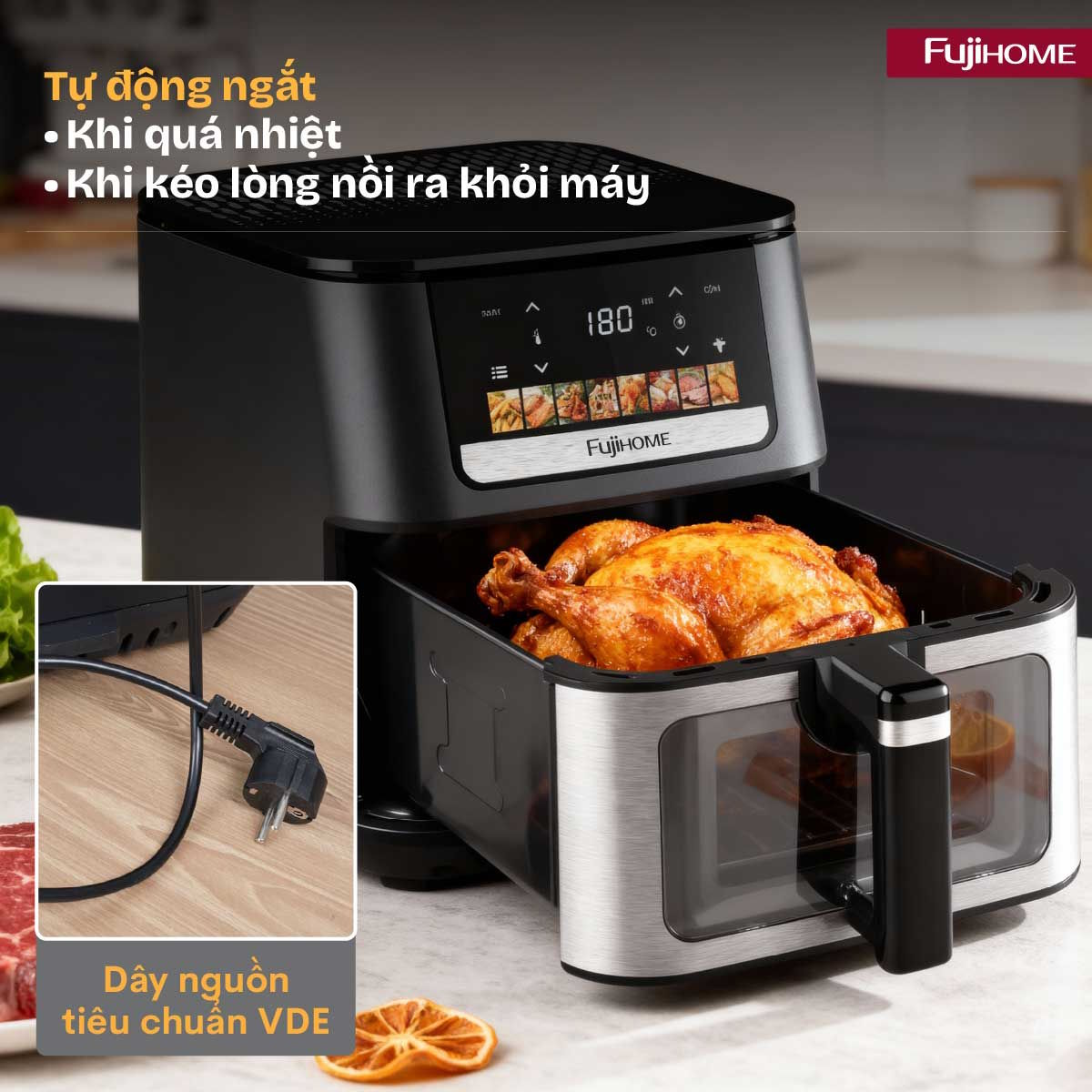 Nồi chiên không dầu Fujihome