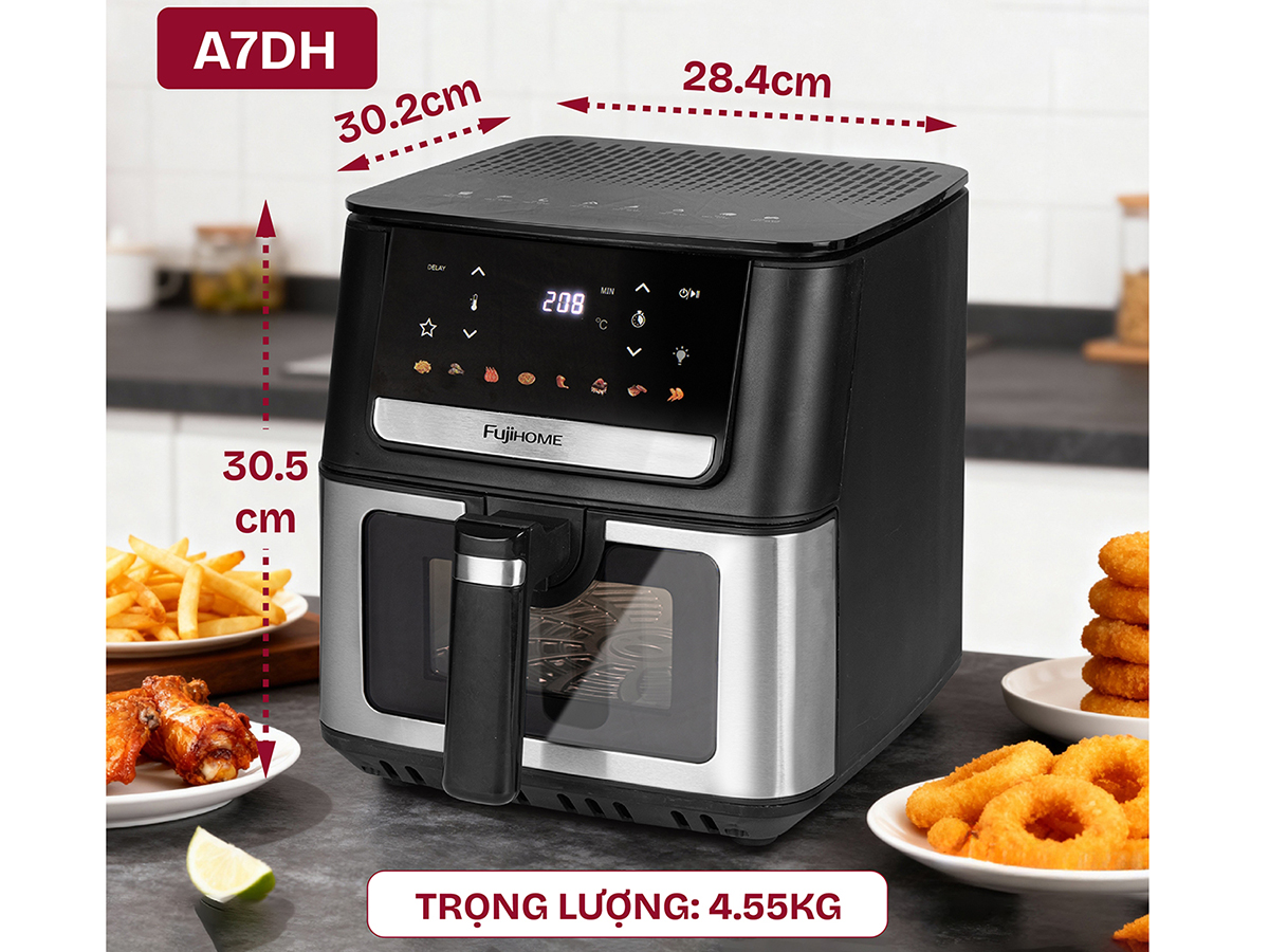 Nồi chiên không dầu Fujihome DUALHEAT A7DH