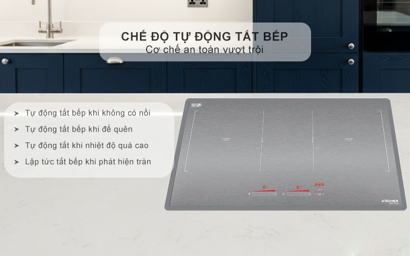 An toàn tuyệt đối khi sử dụng Bếp từ đôi Kocher