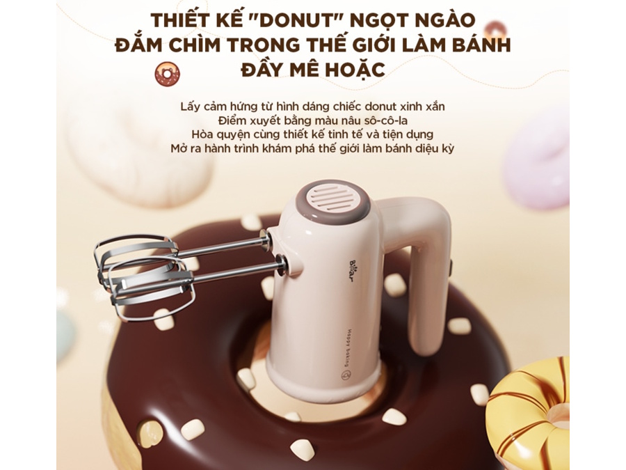 Máy đánh trứng cầm tay Bear HM-5H01J29 Máy đánh trứng cầm tay Bear HM-5H01J29