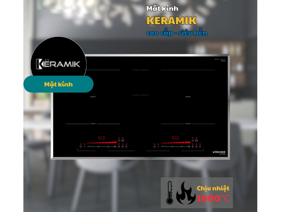 Bếp từ dùng mặt kính cường lực chịu nhiệt Bếp từ