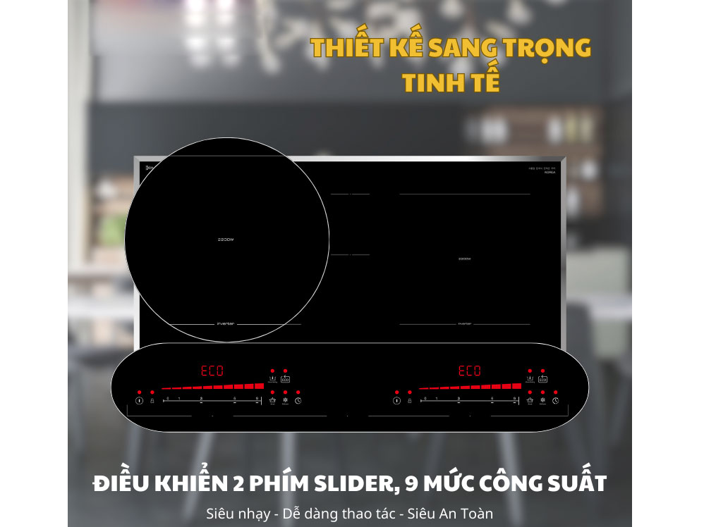 Kocher DI-333SE có 9 mức công suất Kocher DI-333SE