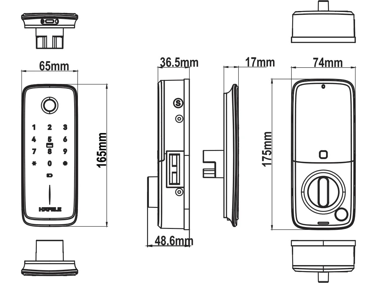 Khóa điện tử Hafele Nova MR2501B (499.21.226)