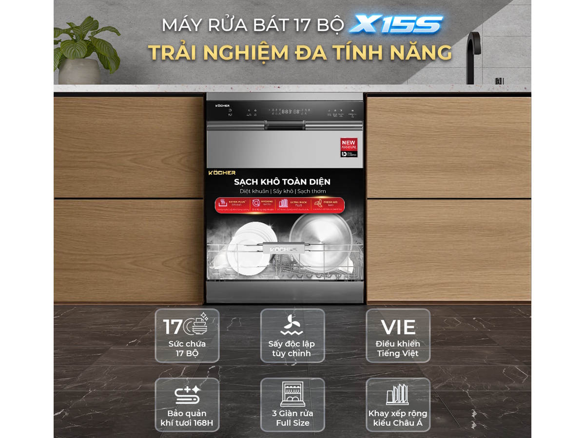 Máy rửa bát Kocher X15S