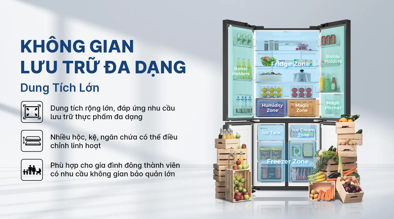 Tủ lạnh Aqua Inverter 522 lít AQR-MA600XA(KGC)U1