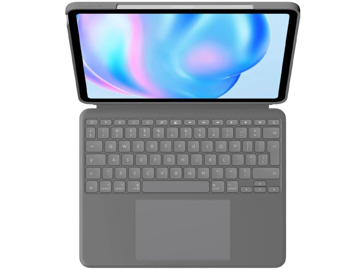 Trackpad rộng rãi, điều khiển chính xác Combo bao da + bàn phím Logitech for iPad Air M2/M3 13 inch