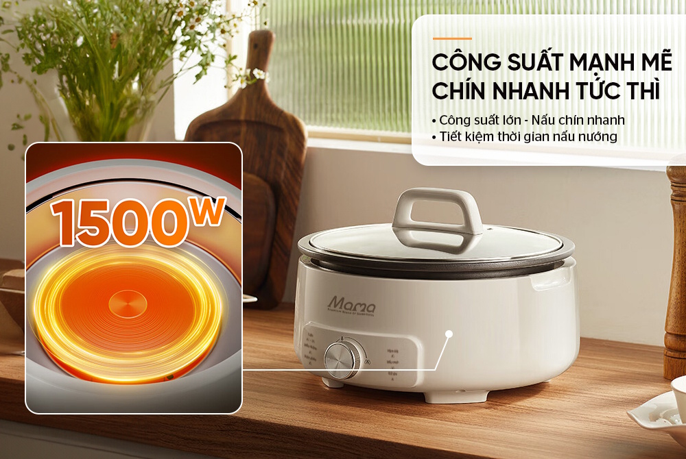 SHD4548 có công suất 1500W đun nấu nhanh SHD4548