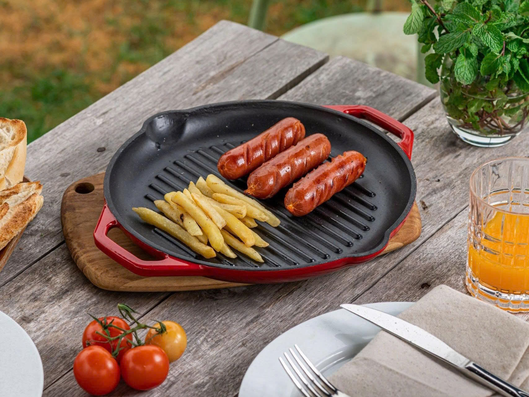 Chảo gang nướng Oceno 26cm OGR-1266