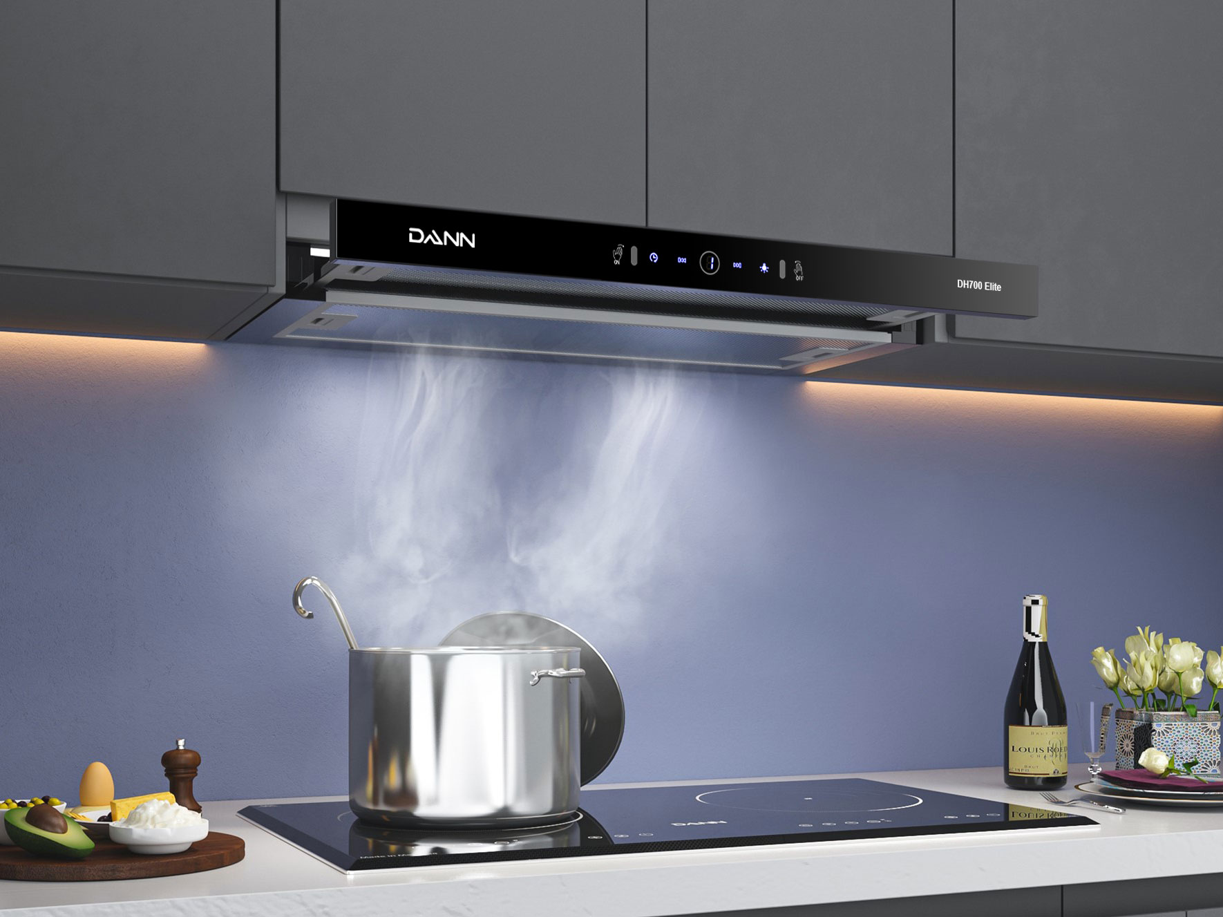 Máy hút mùi DANN lắp đặt âm tủ Máy hút mùi DANN