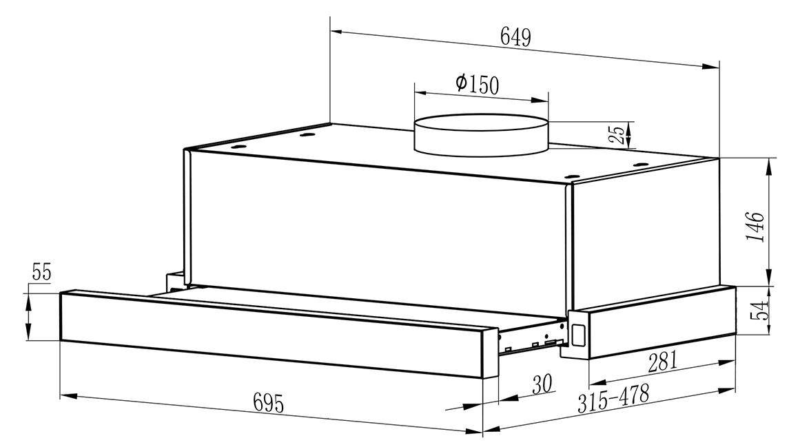 Máy hút mùi DANN DH700 Elite Máy hút mùi DANN DH700 Elite
