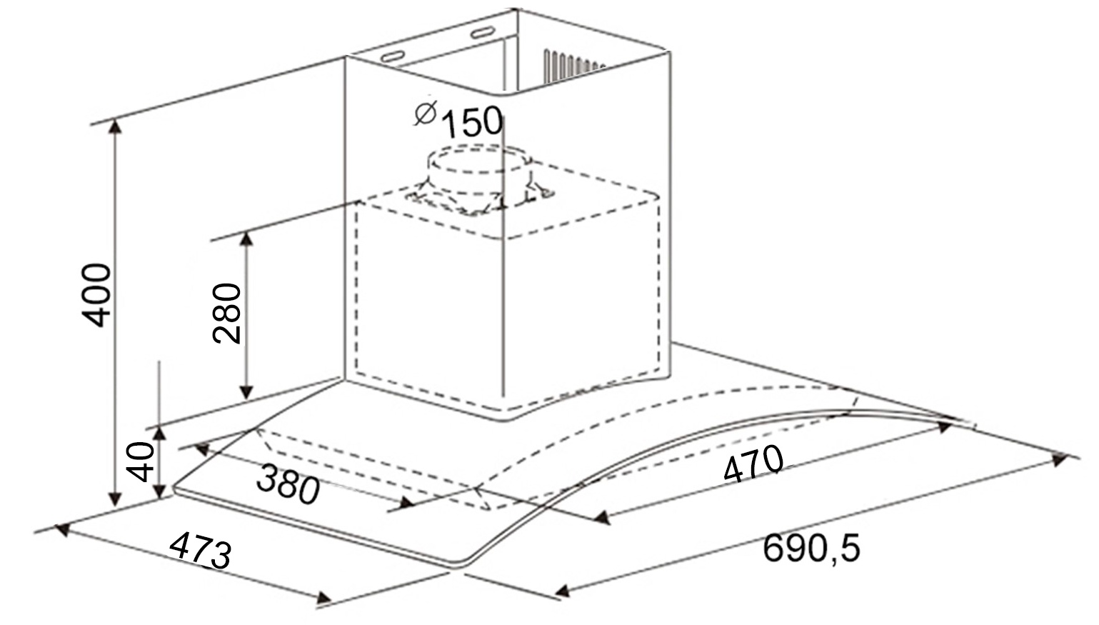 Máy hút mùi Dann DH700XS