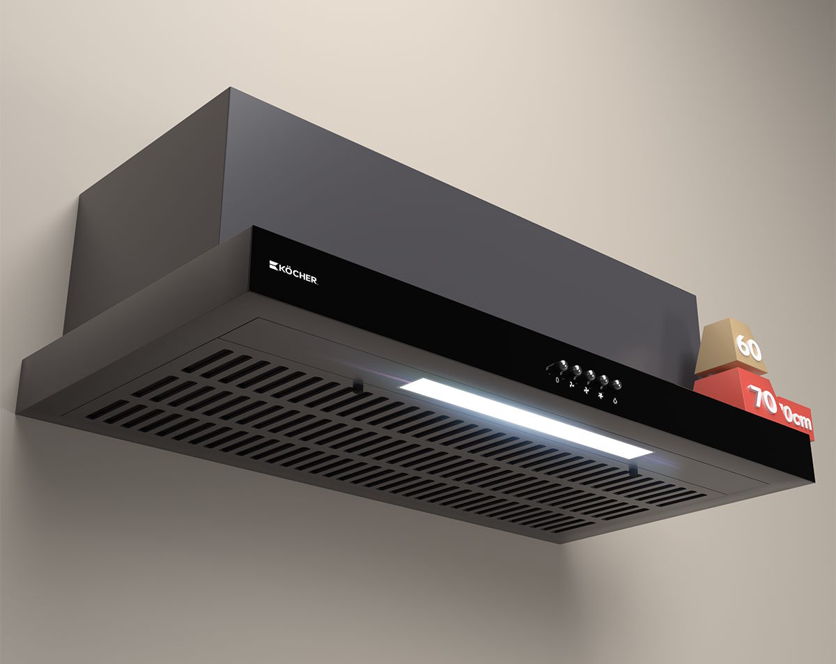 Hai chế độ khử mùi linh hoạt – Phù hợp mọi không gian bếp Máy hút mùi Kocher