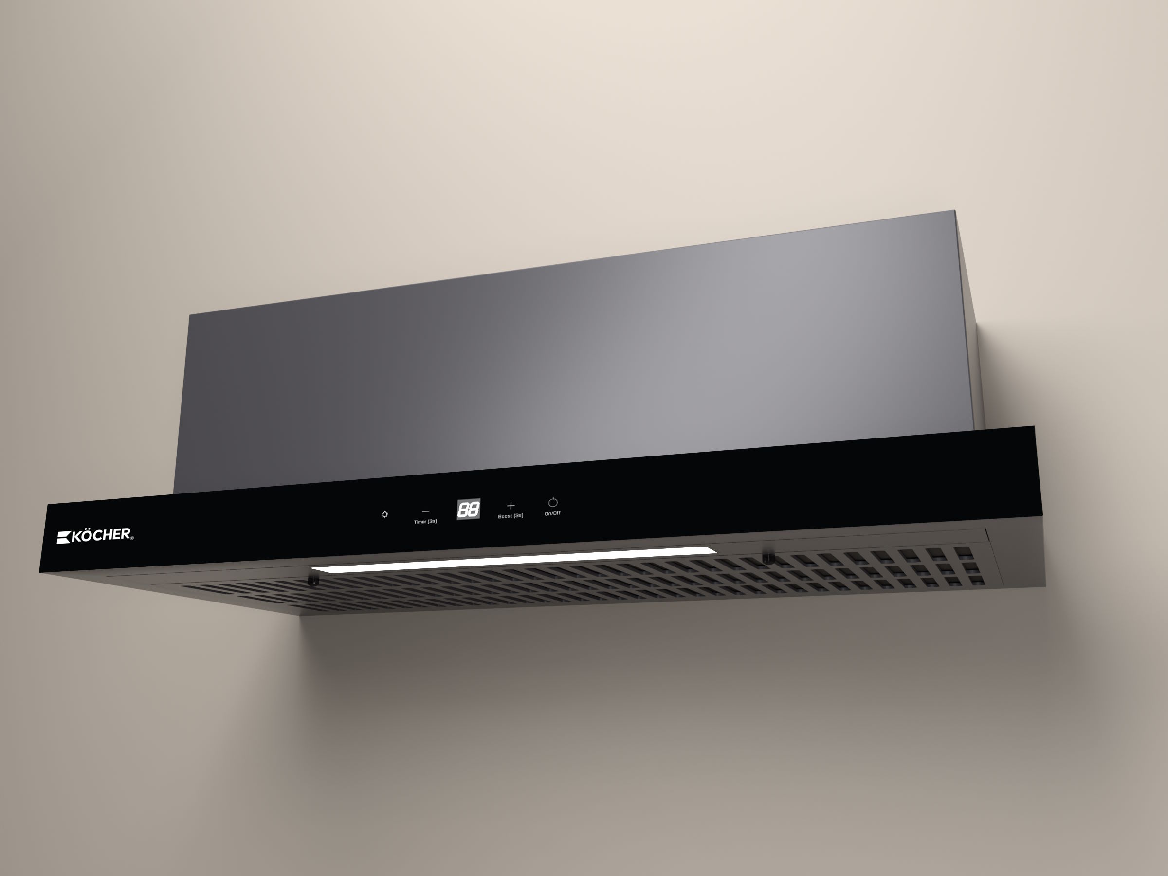 Khử mùi kép linh hoạt – Phù hợp nhiều không gian bếp Máy hút mùi Kocher