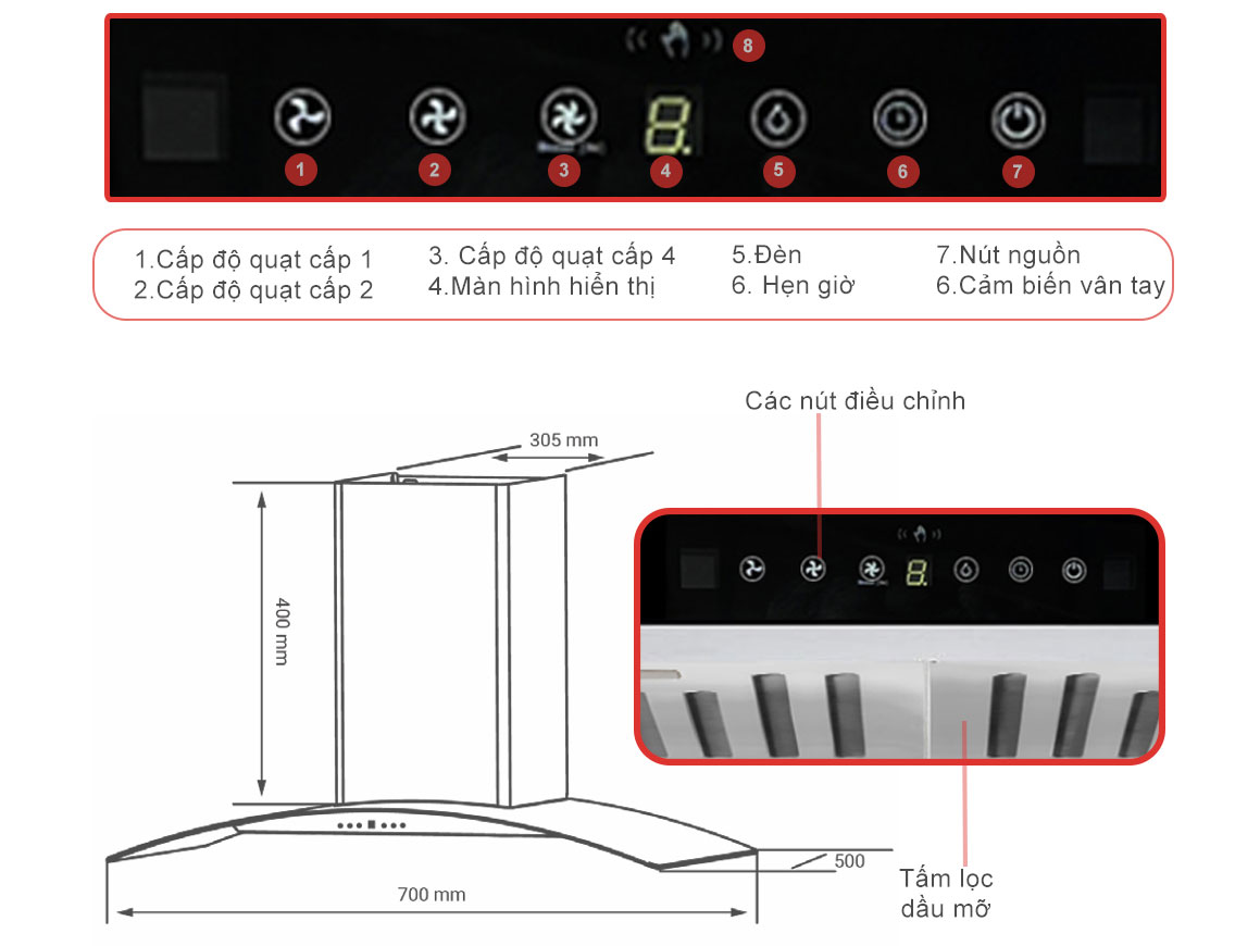 Máy hút mùi Kocher K-229I