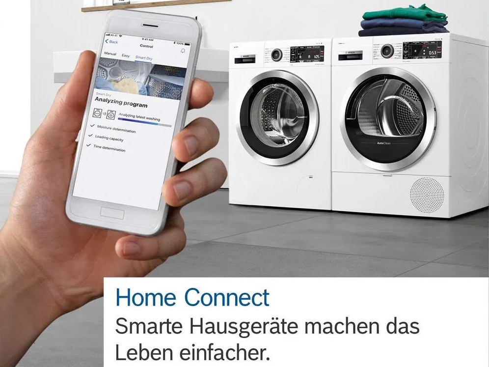 Máy giặt Bosch điều khiển từ xa bằng điện thoại Máy giặt Bosch