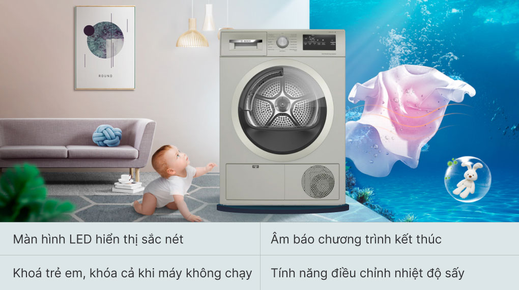 WTH85VX3 dùng công nghệ sấy bơm nhiệt WTH85VX3