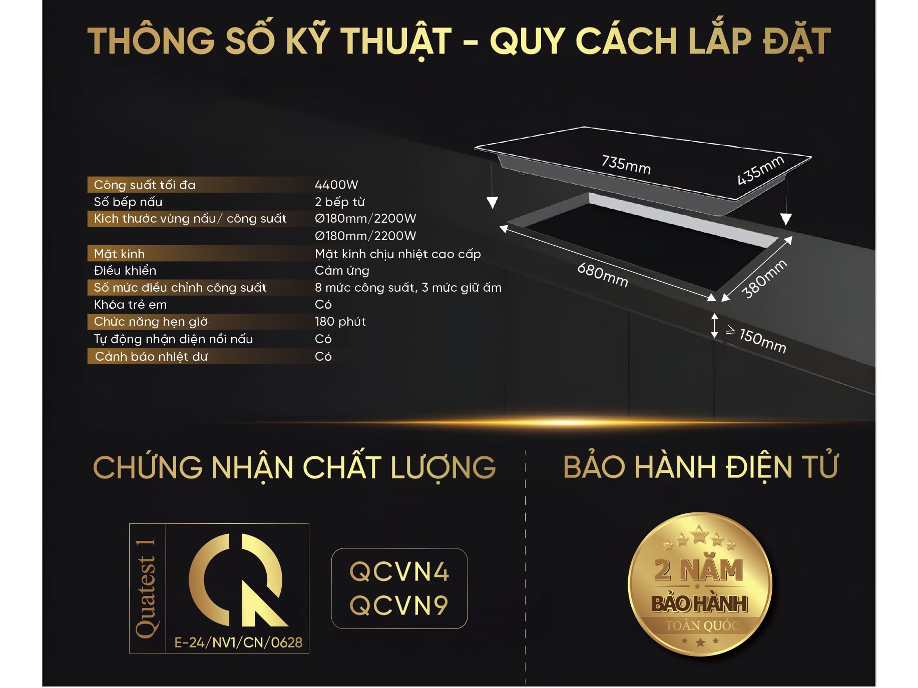 Bếp từ đôi 