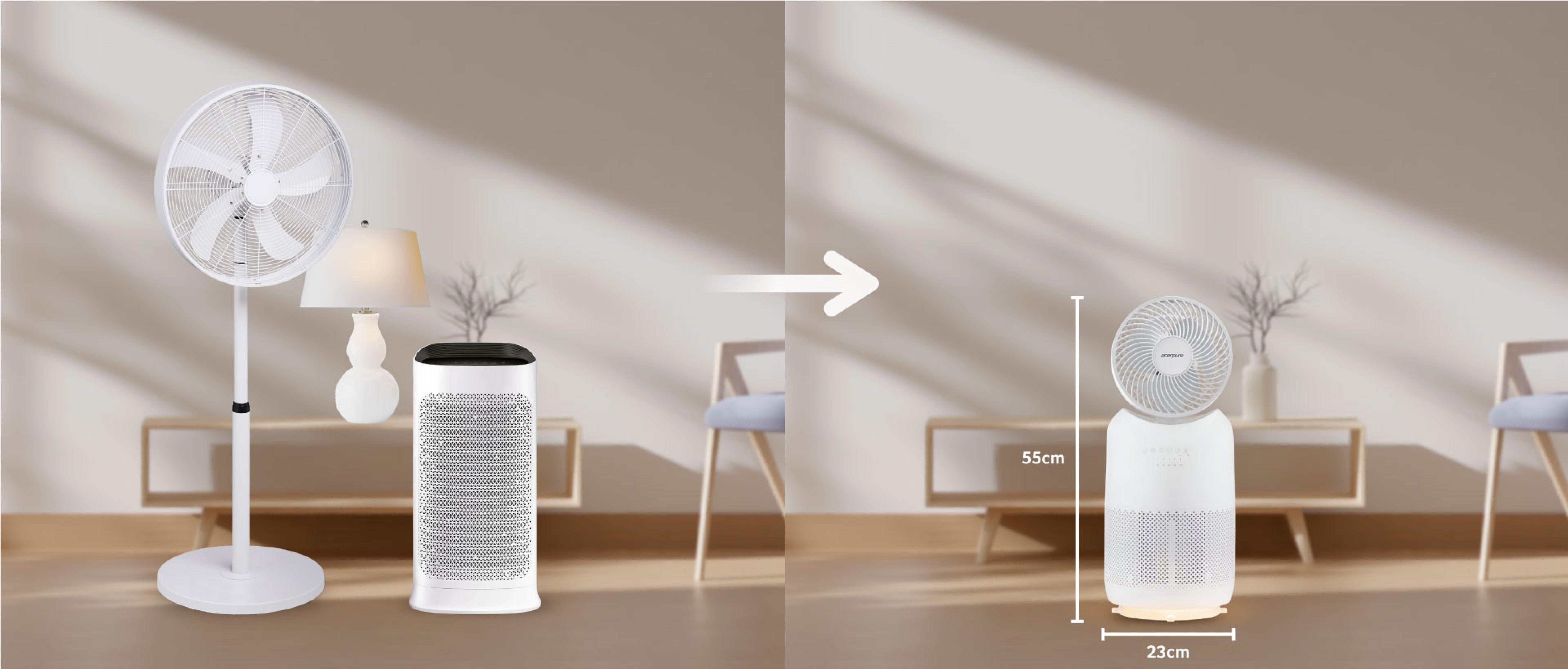 Máy lọc không khí kết hợp quạt đối lưu Acerpure Cool C3 AC333-10W