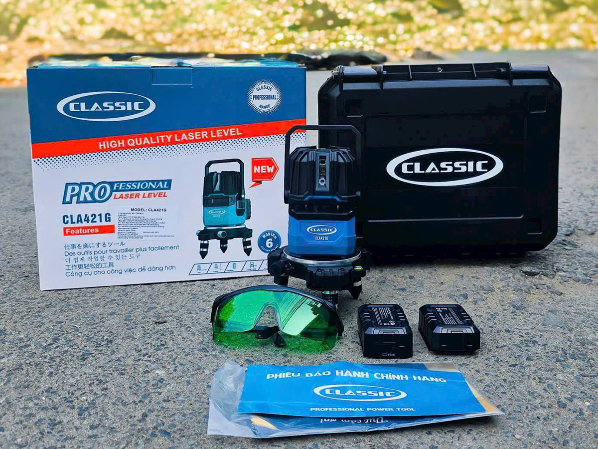 Máy cân mực 5 tia xanh Classic CLA-421G Máy cân mực 5 tia xanh Classic CLA-421G