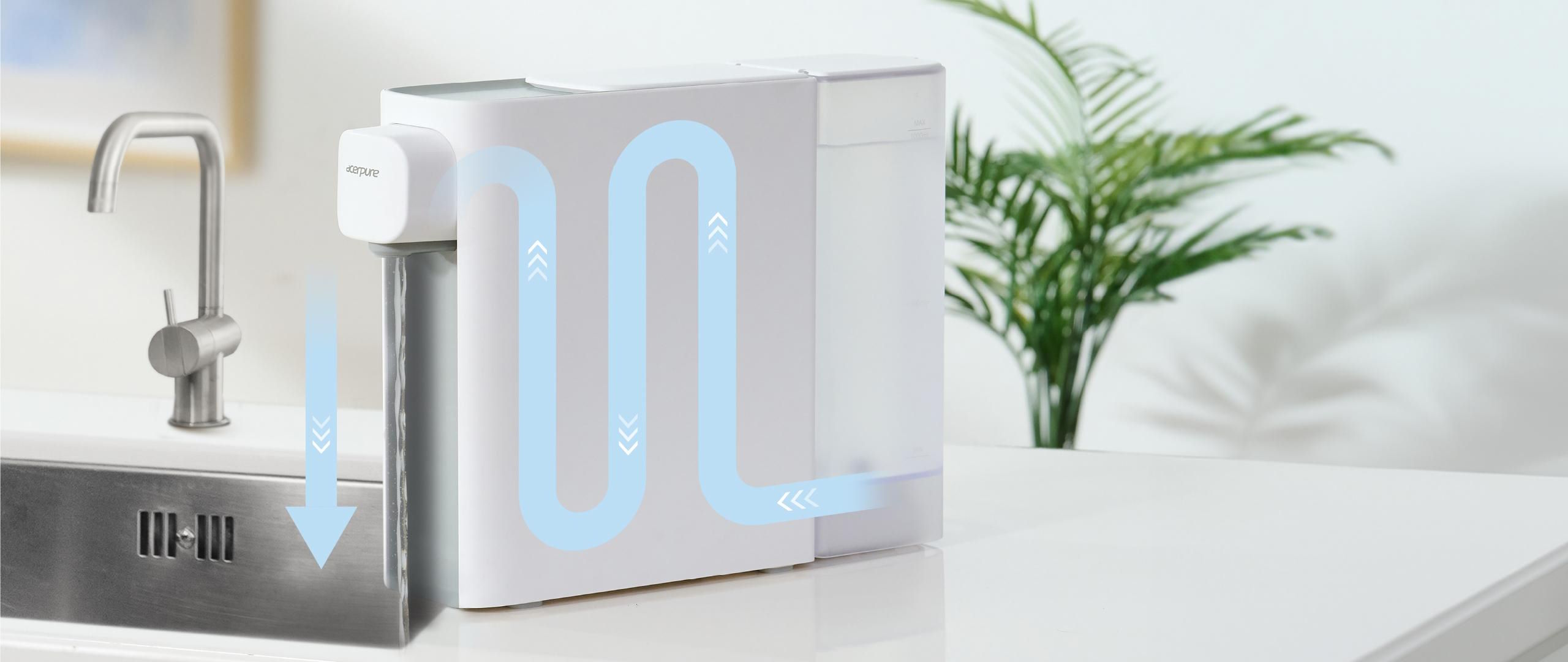 Công nghệ tự làm sạch Smart Wash – Vệ sinh nhanh gọn, tiện lợi Máy lọc nước nóng lạnh Acerpure Aqua WP3 WP333-20W