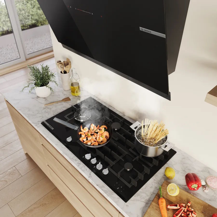 Thiết kế âm bàn sang trọng, nâng tầm không gian bếp Bếp gas Bosch PRS9A6H40 Series 8