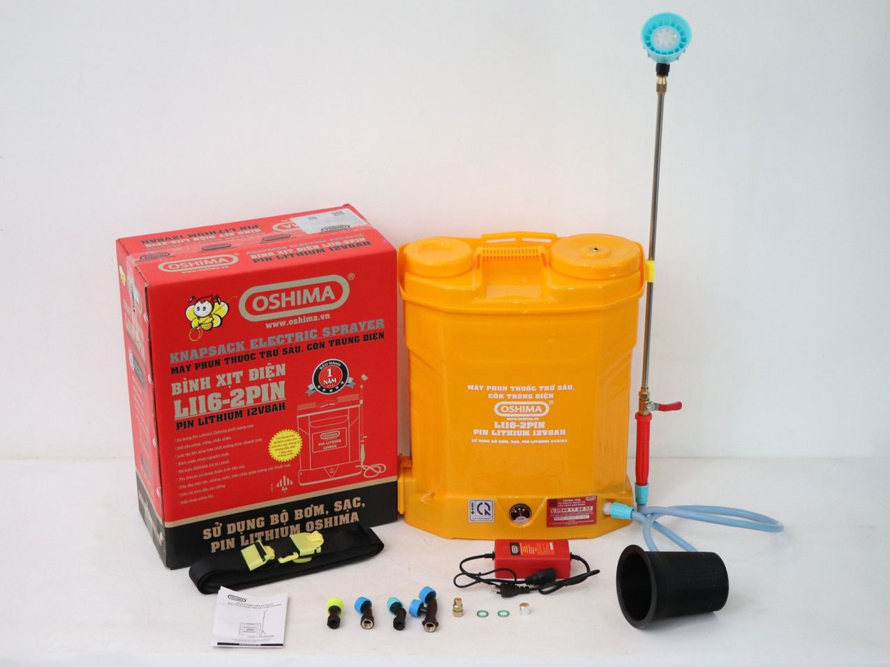 Máy phun thuốc trừ sâu, côn trùng điện Oshima Li16 Máy phun thuốc trừ sâu, côn trùng điện Oshima Li16