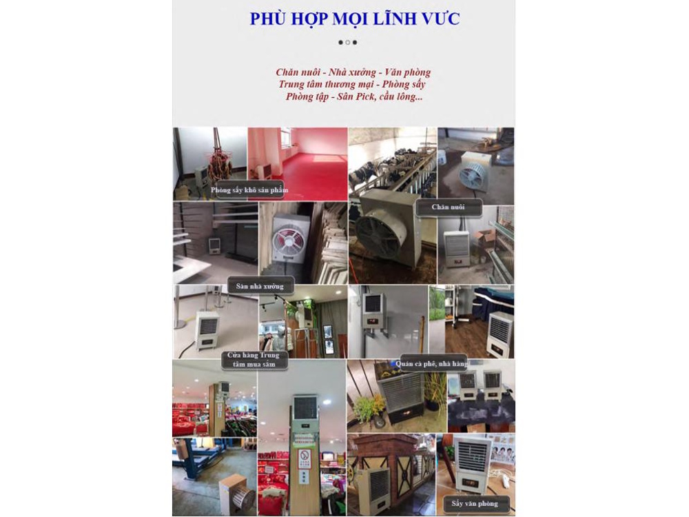 Máy sưởi công nghiệp Mitsuta dùng cho nhà xưởng Máy sưởi công nghiệp Mitsuta