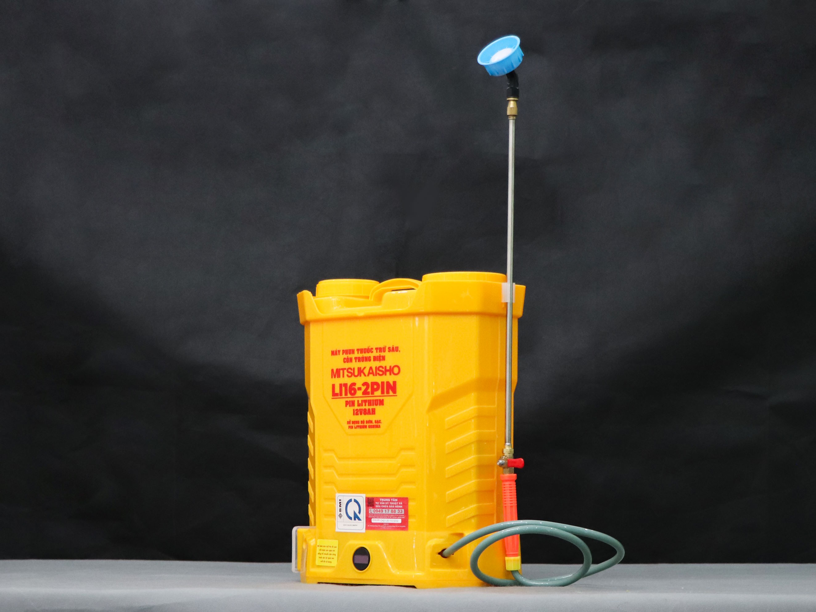 Bình chứa chắc chắn – Độ bền vượt trội Máy phun thuốc trừ sâu, côn trùng điện Mitsukaisho Li16 (1 pin)