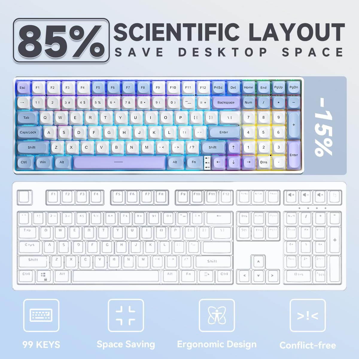 Bàn phím cơ gaming Aula S100 Pro