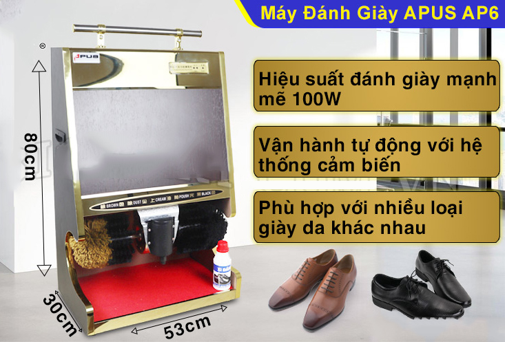 Máy đánh giày Apus có công suất 100W Máy đánh giày Apus
