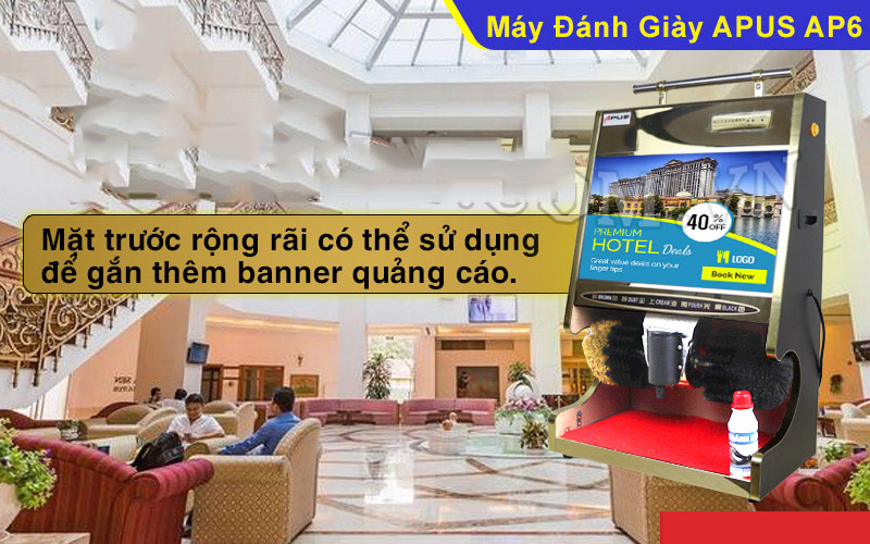 Máy đánh giày có thể gắn banner ở mặt trước Máy đánh giày