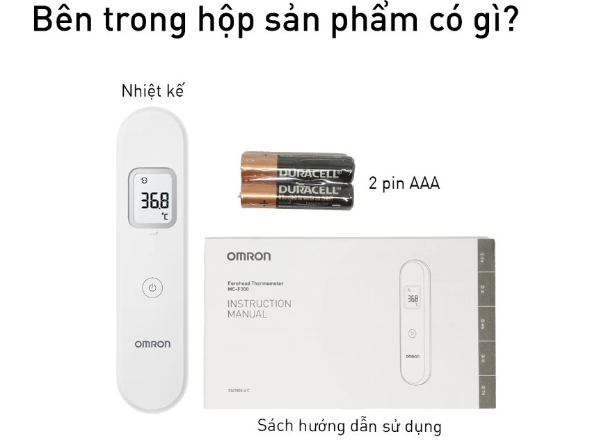 Nhiệt kế điện tử đo trán Omron MC-F300 Nhiệt kế điện tử đo trán Omron MC-F300